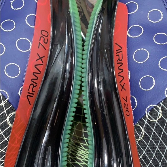 NIKE AIR MAX 720 WAVES Blue Void/Red Orbit-Black - Picture 16 of 16